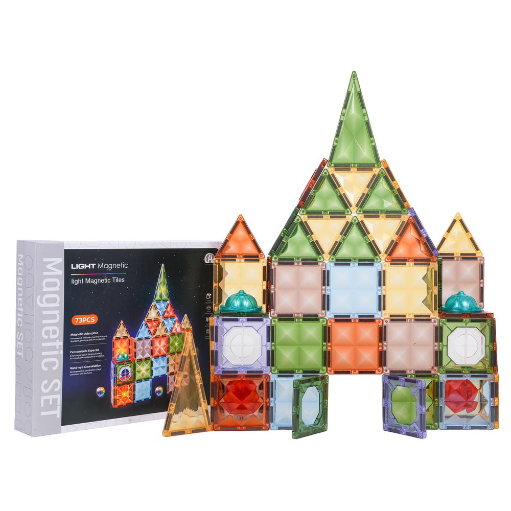 Zestaw Klocków Magnetycznych 3D z Podświetleniem 75el.