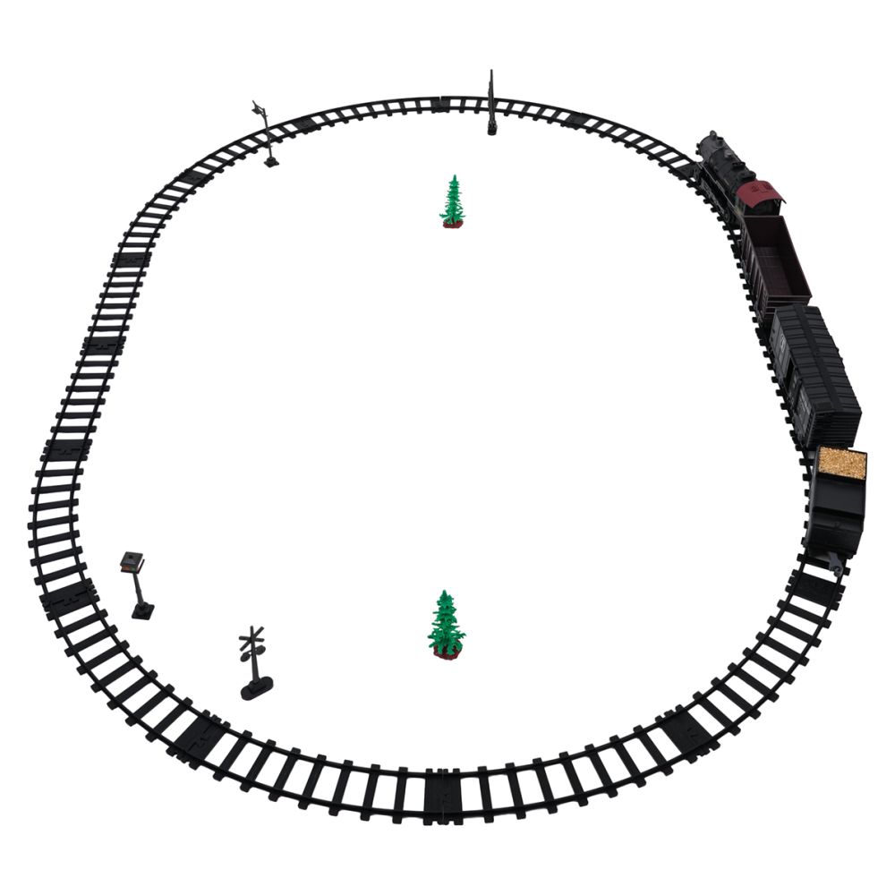 Kolejka Retro z Funkcją Świateł, Dźwięku i Dymu 172cm
