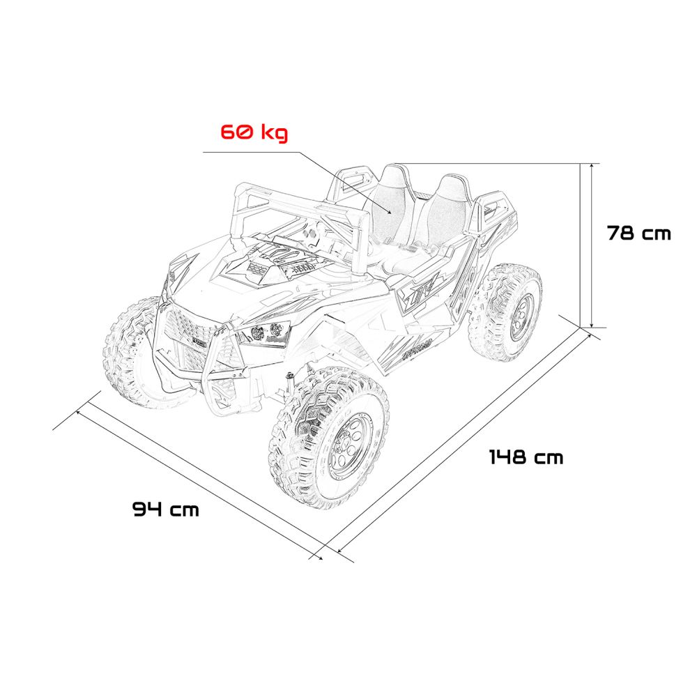 Pojazd Buggy RTR Monster Speed 4x4 Biały