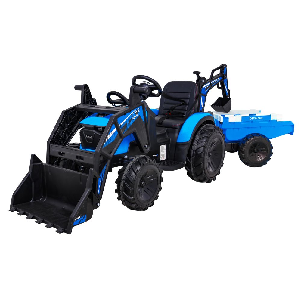 Pojazd Traktor Z Przyczepą 720-T Niebieski