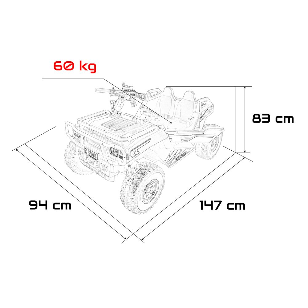 Pojazd Buggy PROSPECTOR 4x4 STRONG Czerwony