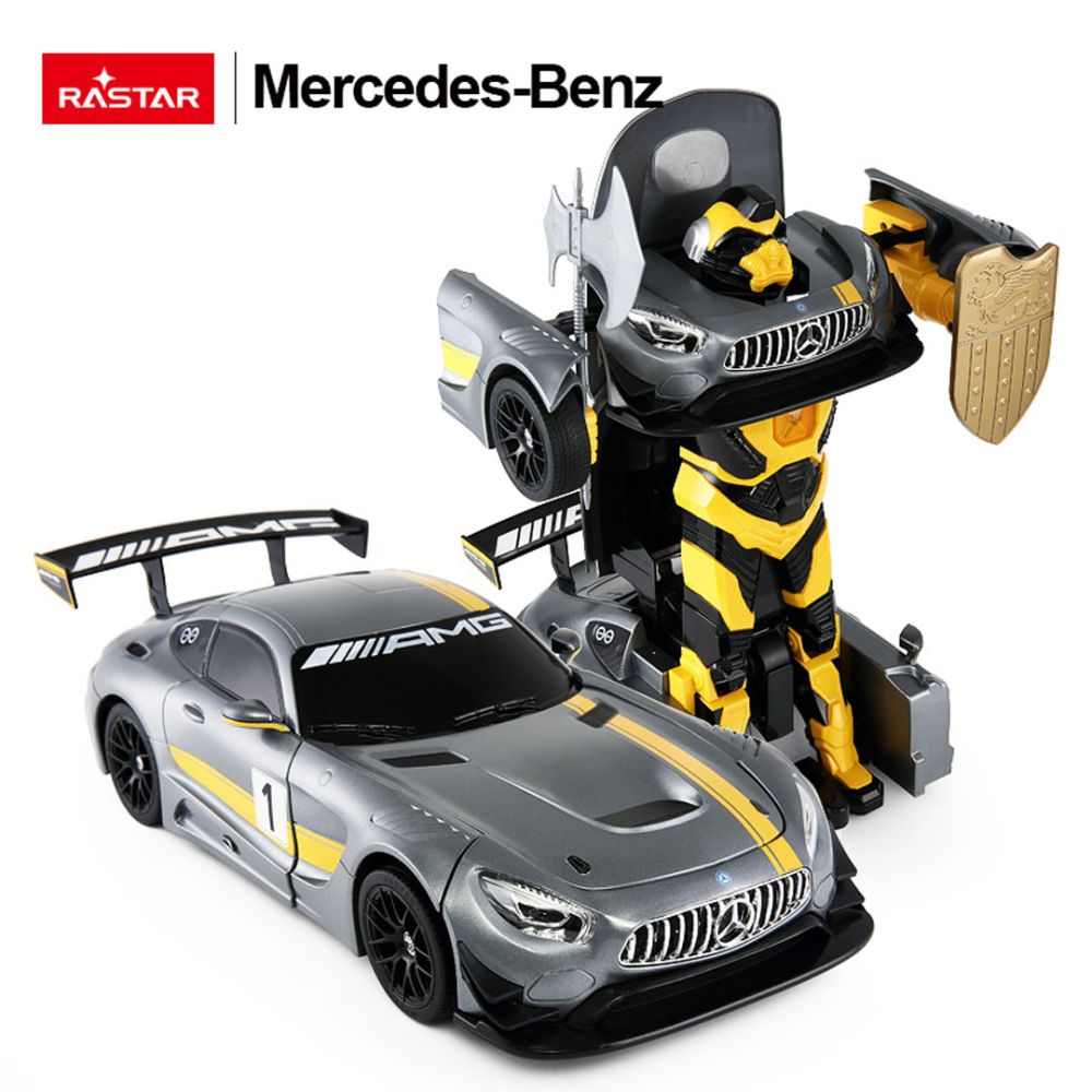 Autko/Robot 2w1 R/C 1:14 Mercedes-AMG GT3 Szary RASTAR