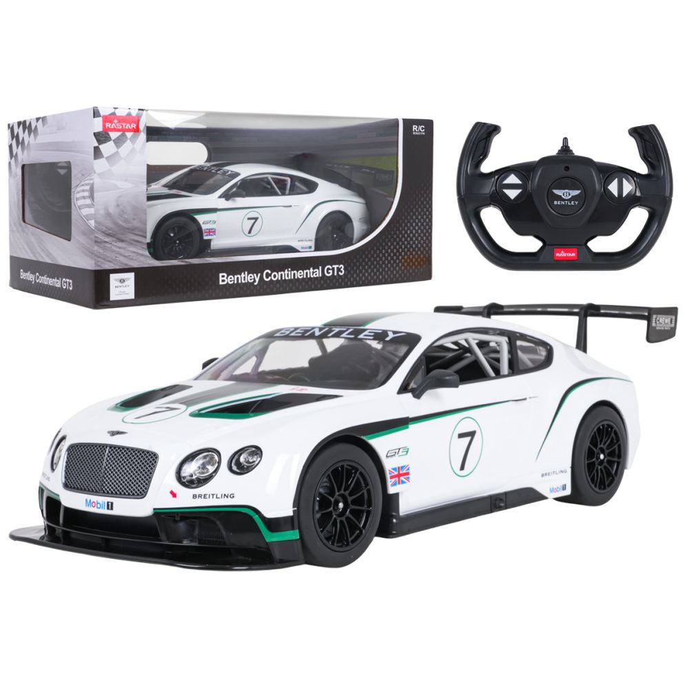 Autko R/C 1:14 Bentley&nbsp;Continental&nbsp;GT3&nbsp;Biały RASTAR