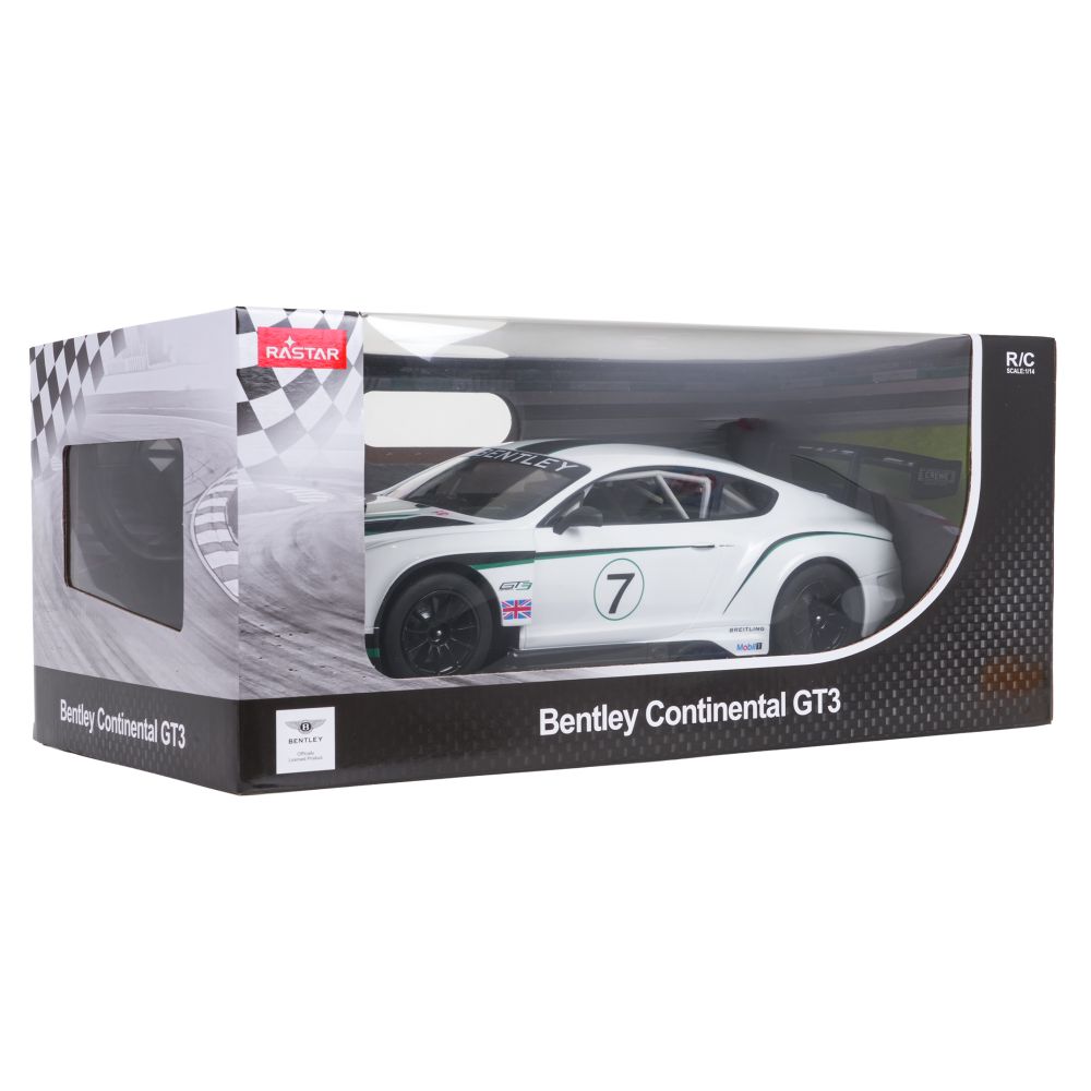 Autko R/C 1:14 Bentley&nbsp;Continental&nbsp;GT3&nbsp;Biały RASTAR