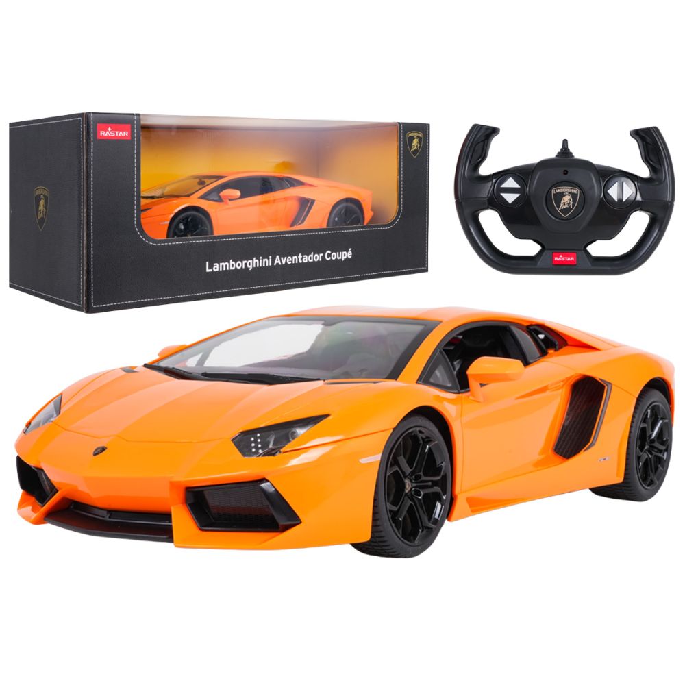 Autko R/C 1:10 Lamborghini Aventador Pomarańczowe RASTAR