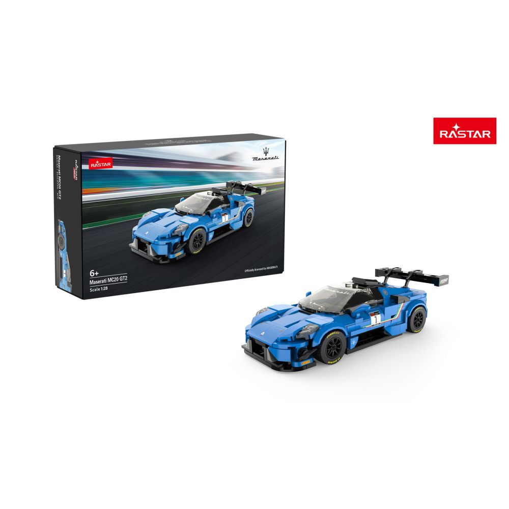 Autko Klocki 1:28 Maserati MC20 GT2 Niebieski RASTAR