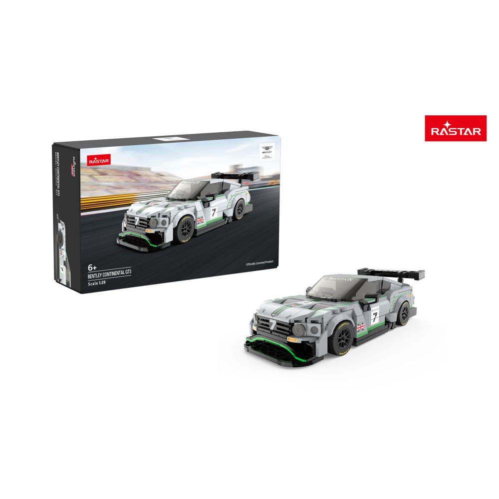 Autko Klocki 1:29 Bentley Continental GT3 Szary RASTAR