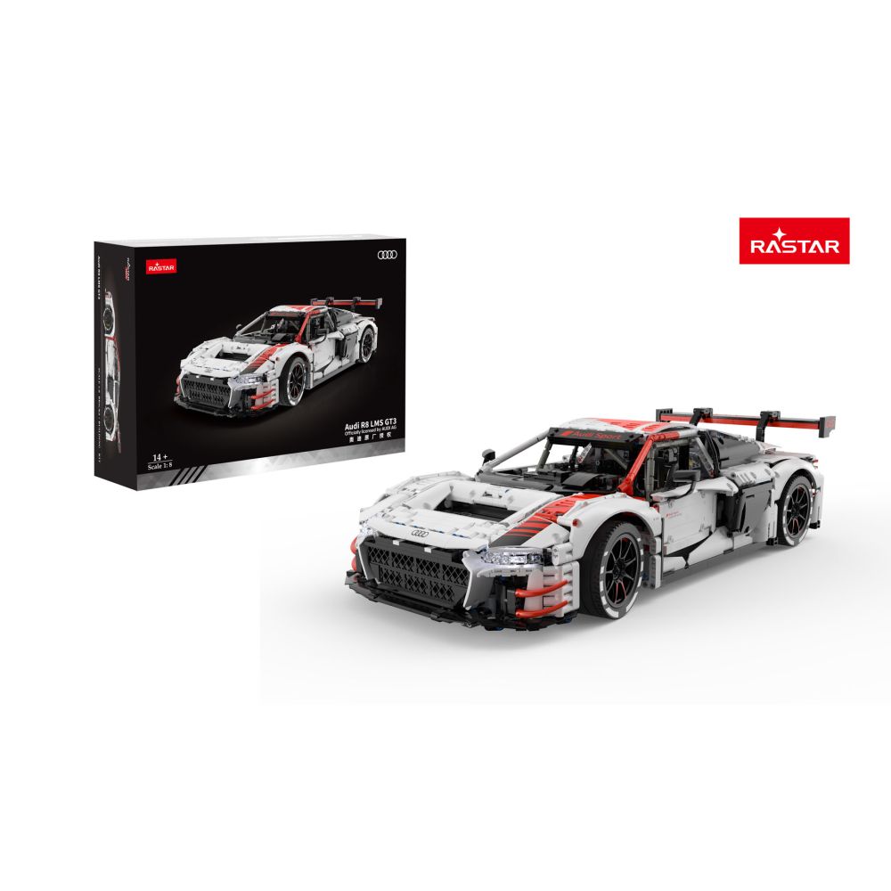 Autko Klocki 1:8 Audi R8 LMS GT3 Białe RASTAR