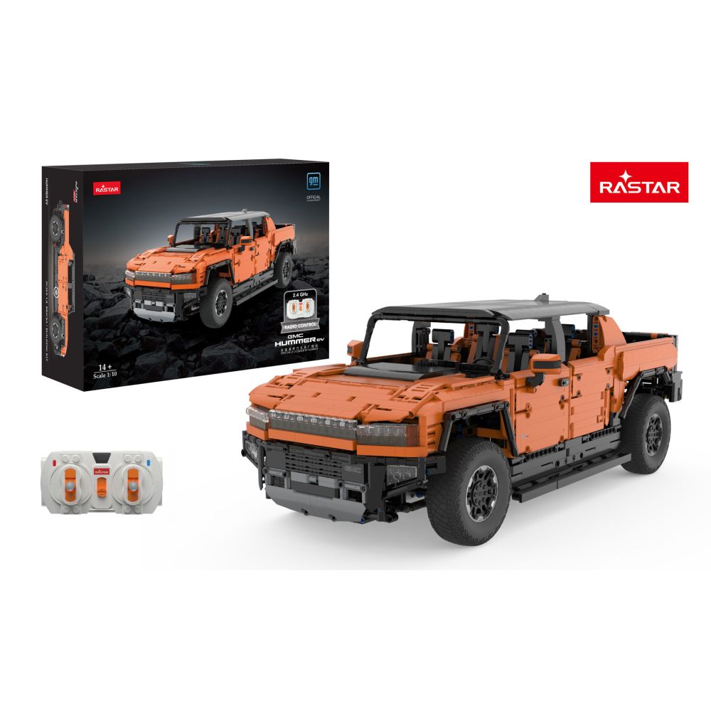 Autko Klocki R/C 1:10 Hummer EV Pomarańczowy RASTAR