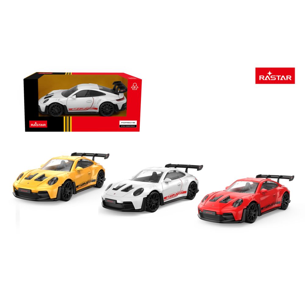 Autko Metalowe 1:43 Porsche 911 GT3 RS Żółte RASTAR