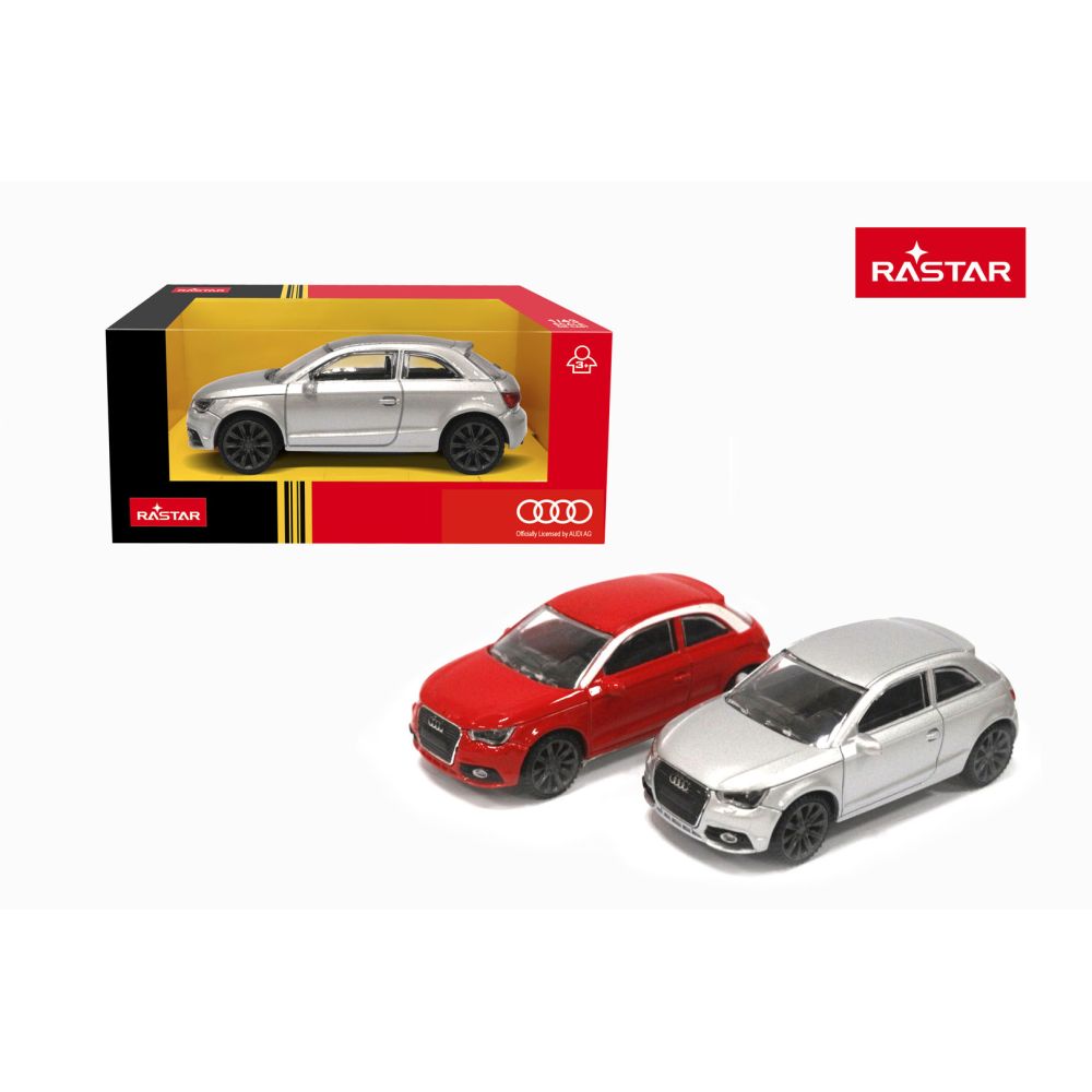 Autko Metalowe 1:43 Audi A1 Srebrny RASTAR