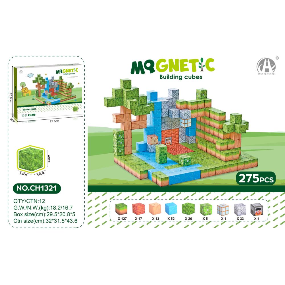 Zestaw Magnetycznych Kostki 275el.