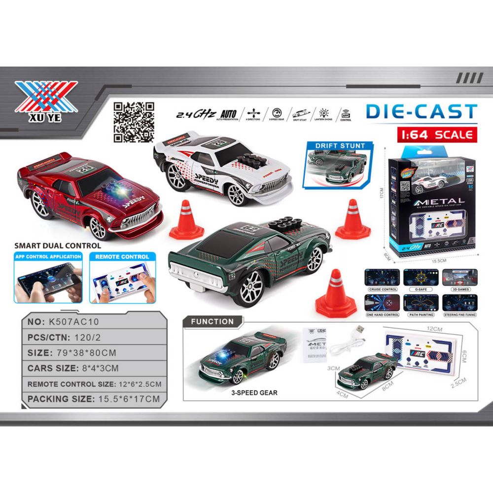 Autko do Driftu 1:64 SPEEDY + Akcesoria