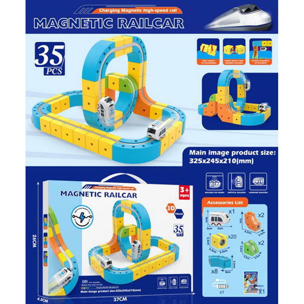 Kolorowy Tor Magnetyczny 35el.