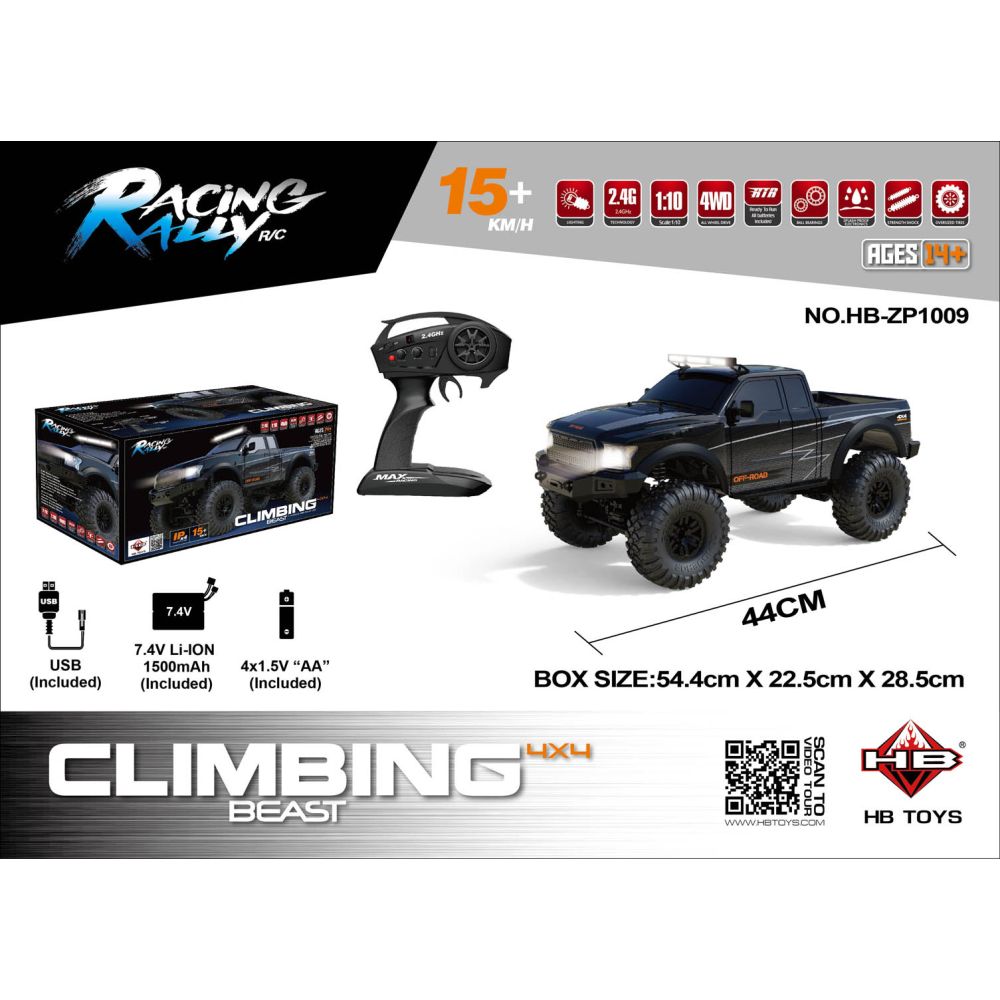 Auto R/C Terenowe CLIMBING BEAST 4x4 1:10 Czarny