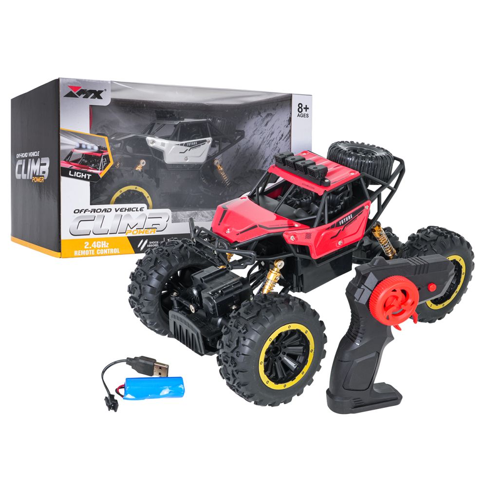 Crawler R/C 1:18 CLIMB POWER Czerwony