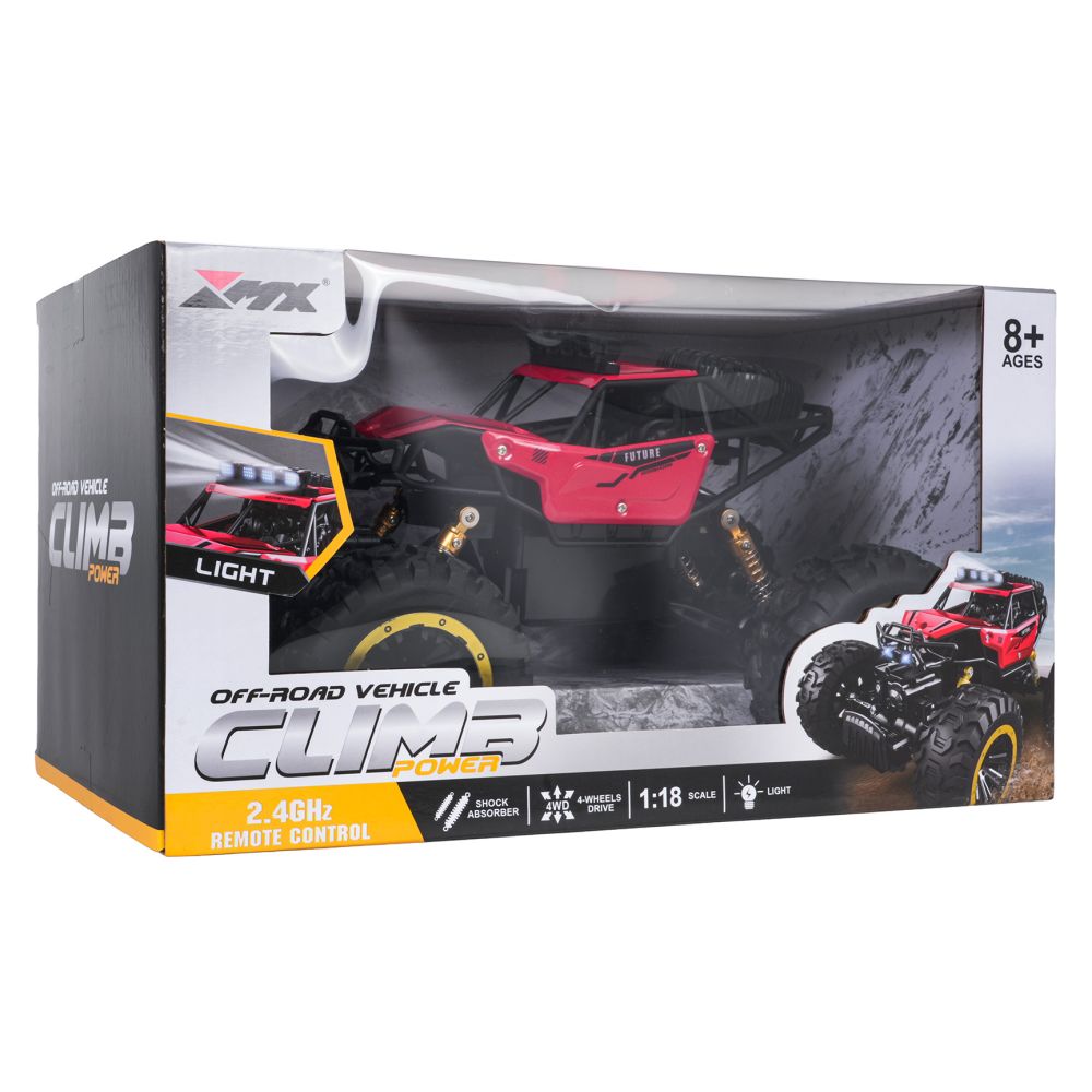 Crawler R/C 1:18 CLIMB POWER Czerwony