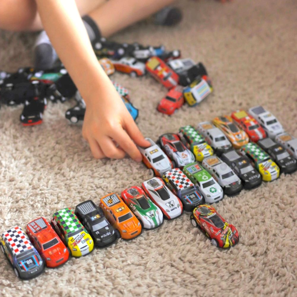 Lenktyninių automobilių rinkinys WOOPIE Cars in a Box, 50 vnt