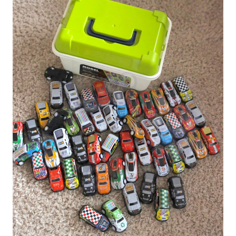 Lenktyninių automobilių rinkinys WOOPIE Cars in a Box, 50 vnt