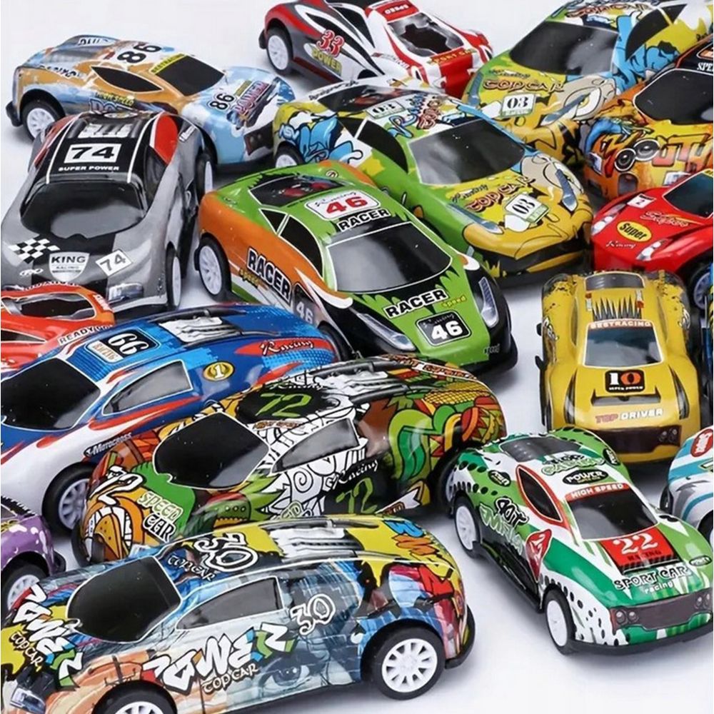Lenktyninių automobilių rinkinys WOOPIE Cars in a Box, 50 vnt