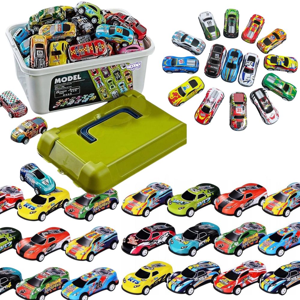 WOOPIE Race Car Set Cars in a Box 50 pcs 