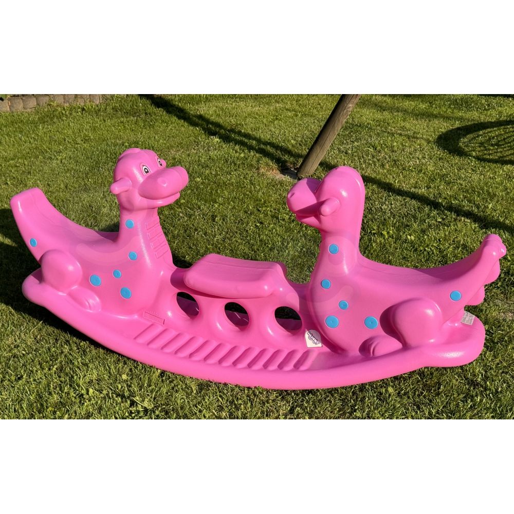 WOOPIE Dino Multi-Person Rocker Balance Swing Pink 