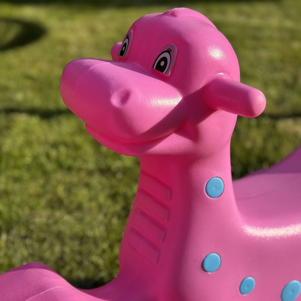 Daugiavietės balansinės sūpynės WOOPIE Dino, rožinės
