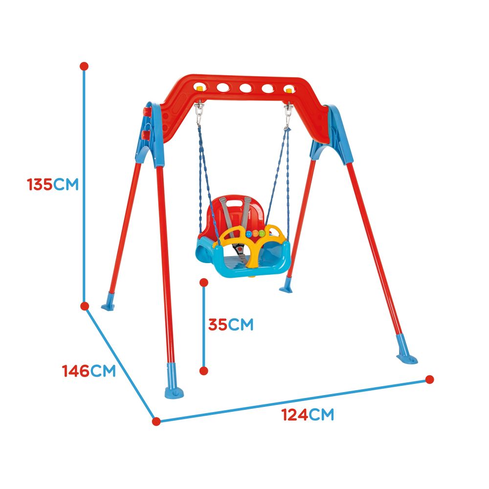 Vienvietės sodo sūpynės WOOPIE BABY 3in1