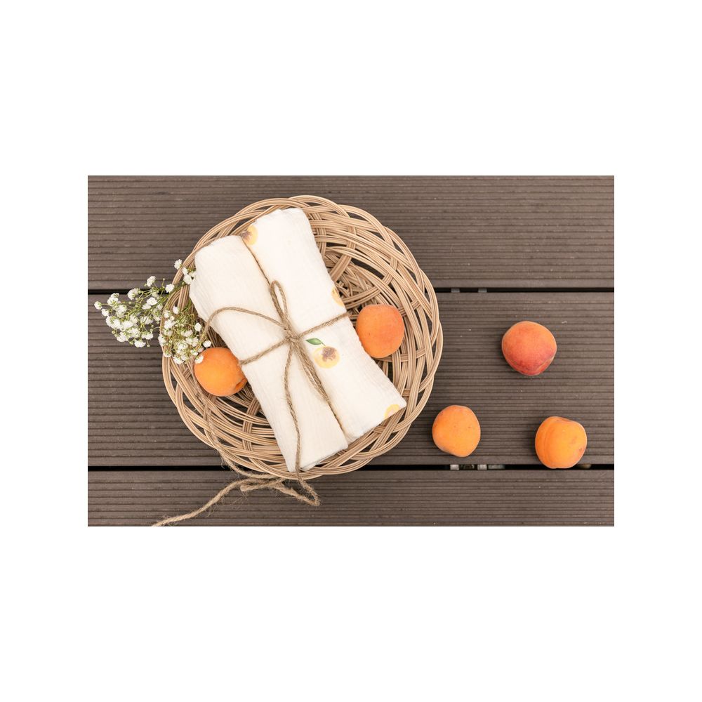 PIELUCHA MUŚLIN KRESZOWANY 60X75 2-PACK TEDDY BEIGE