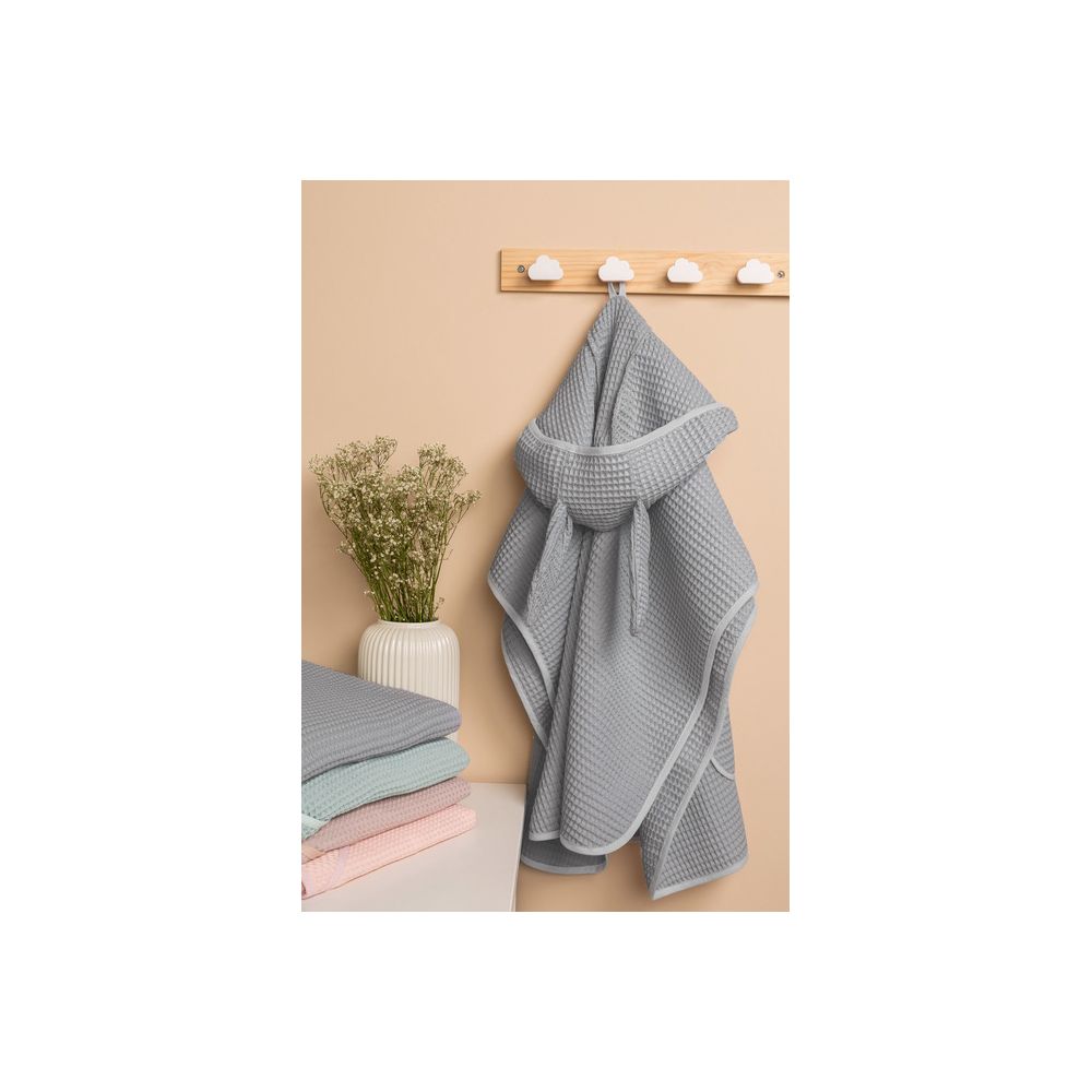 PONCZO KĄPIELOWE WAFEL GREY 70X60