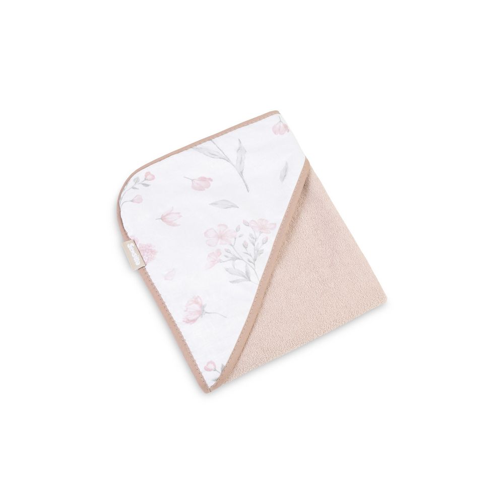 OKRYCIE KĄPIELOWE FROTTE 100X100 LUVI FLORI DUSTY PINK