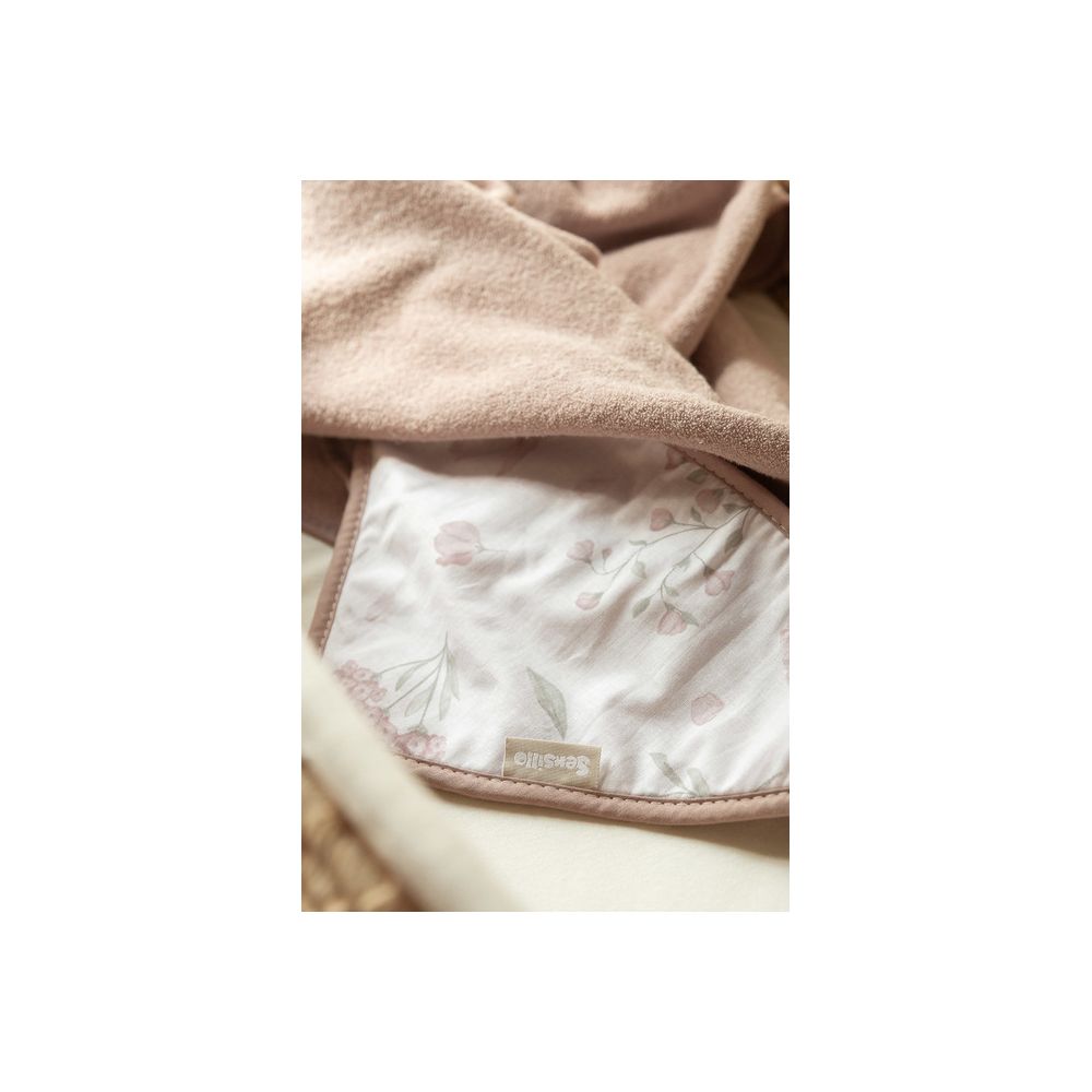 OKRYCIE KĄPIELOWE FROTTE 100X100 LUVI FLORI DUSTY PINK