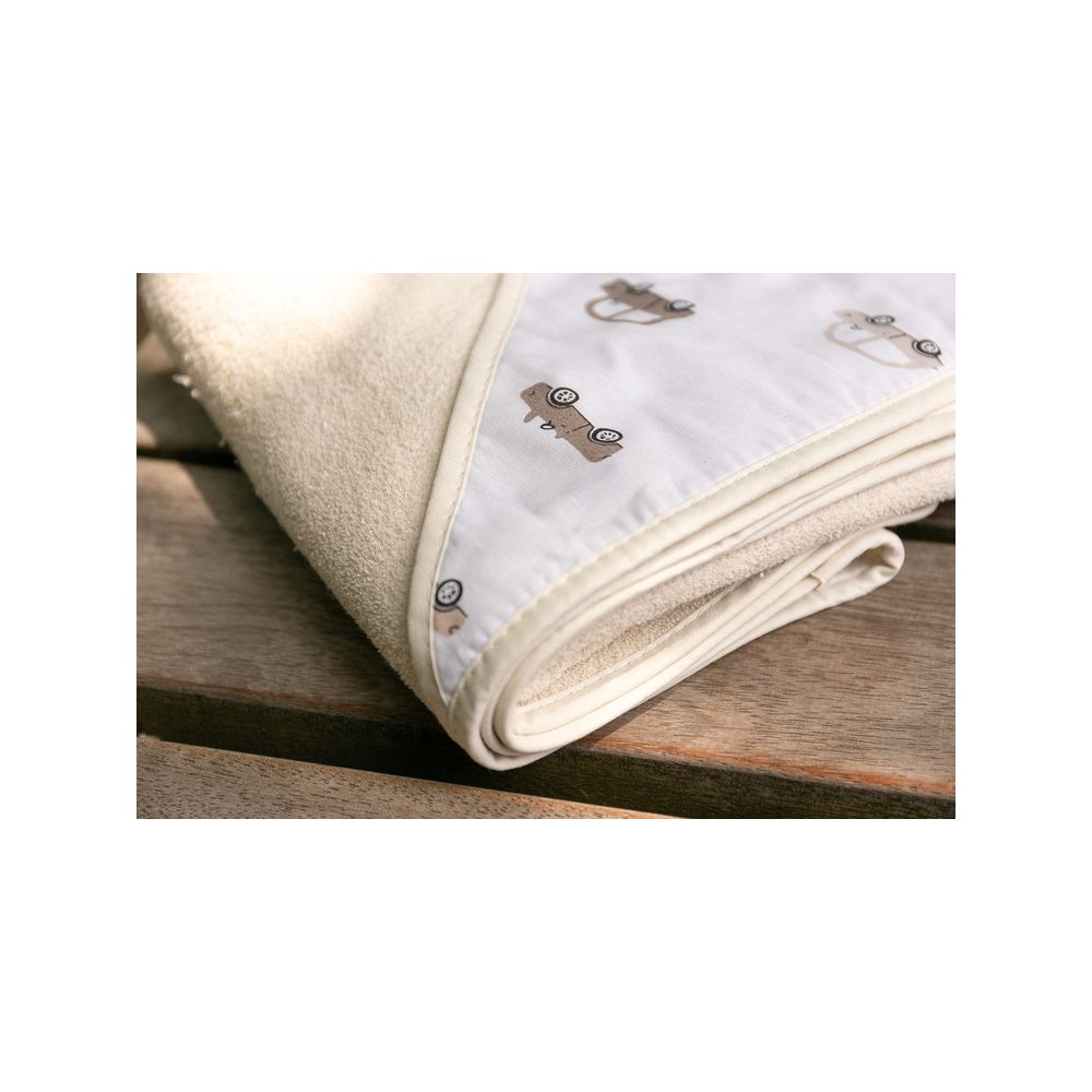 OKRYCIE KĄPIELOWE FROTTE 100X100 LUVI CARS BEIGE