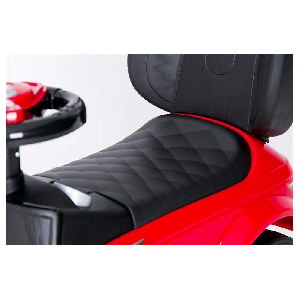 Paspiriama mašinėlė su rankena - 614R - guminiai ratai -RED