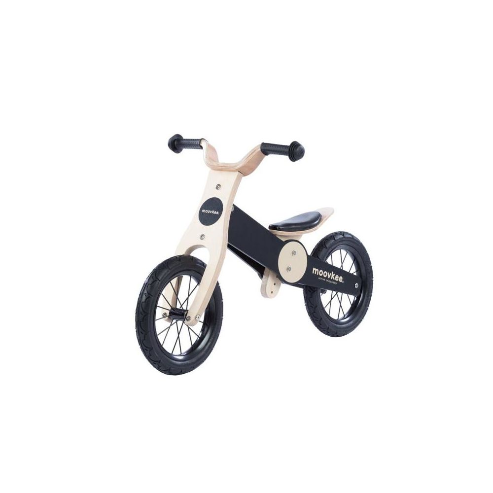 Balansinis dviratis - medinis - 0C074 - JACK - NATURAL WOOD & NICE BLACK - MOOVKEE