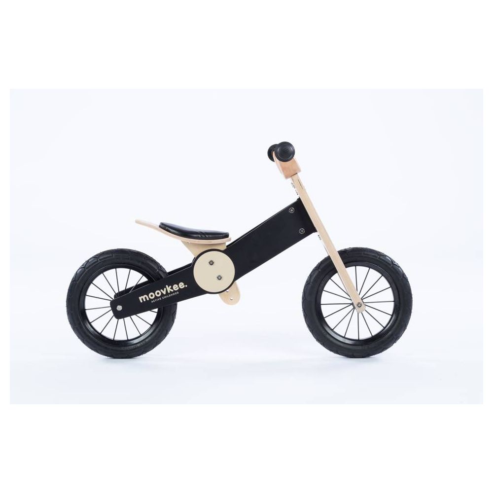 Balansinis dviratis - medinis - 0C074 - JACK - NATURAL WOOD & NICE BLACK - MOOVKEE