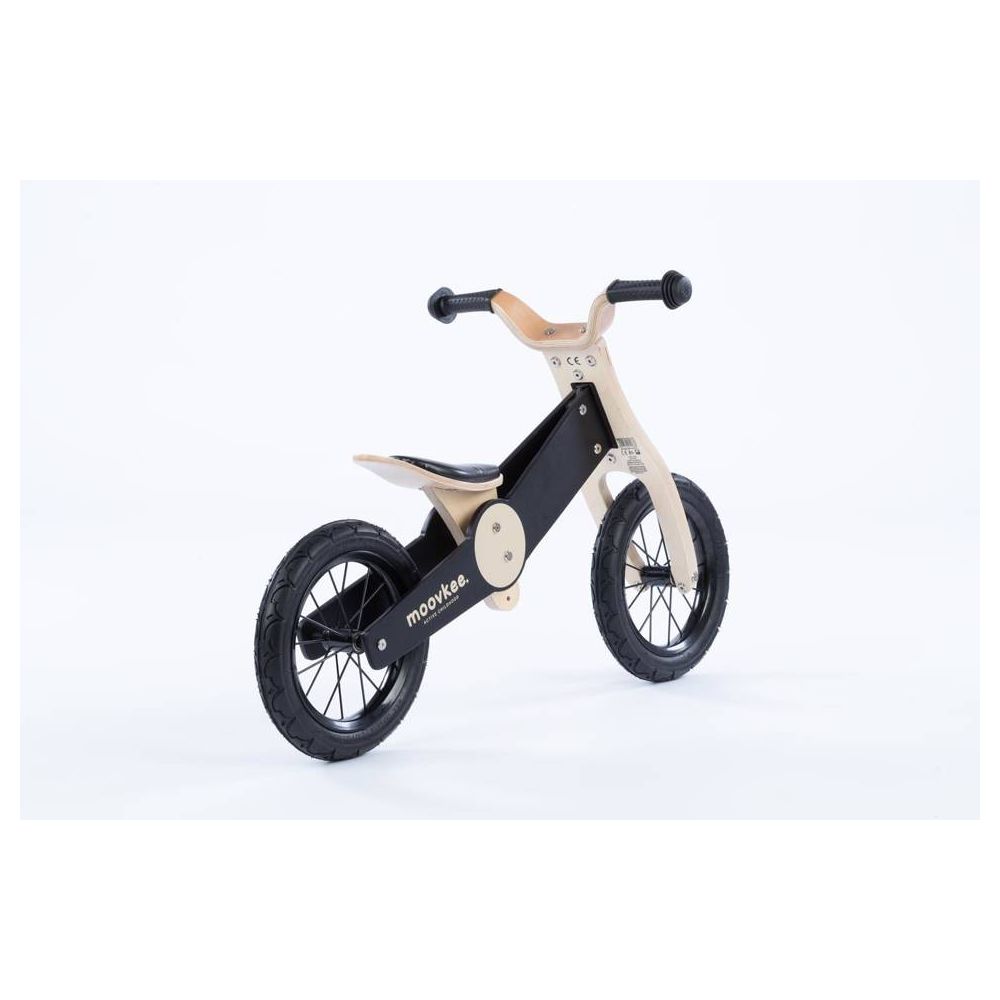 Balance Bike - Wooden - 0C074 - JACK - NATURAL WOOD & NICE BLACK - MOOVKEE