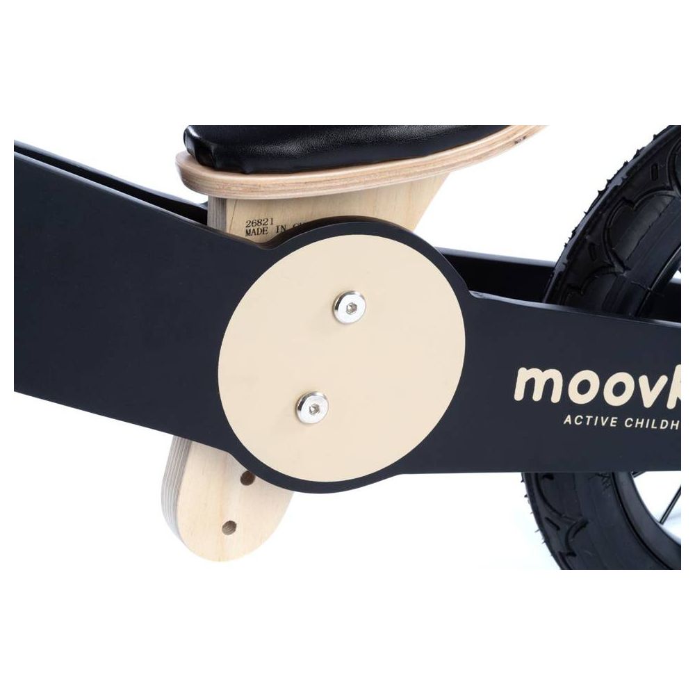 Balansinis dviratis - medinis - 0C074 - JACK - NATURAL WOOD & NICE BLACK - MOOVKEE