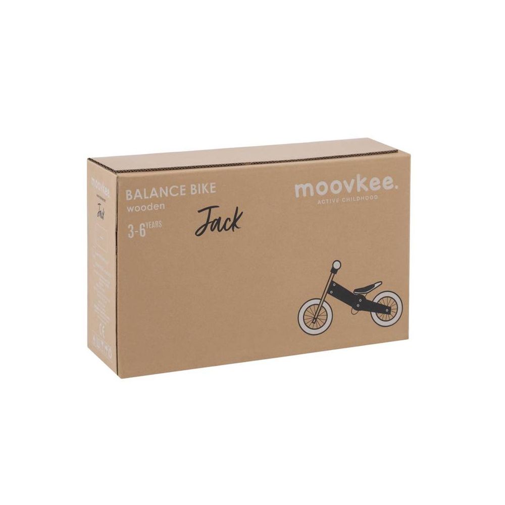 Balansinis dviratis - medinis - 0C074 - JACK - SWEET PINK & BABY BLUE - MOOVKEE