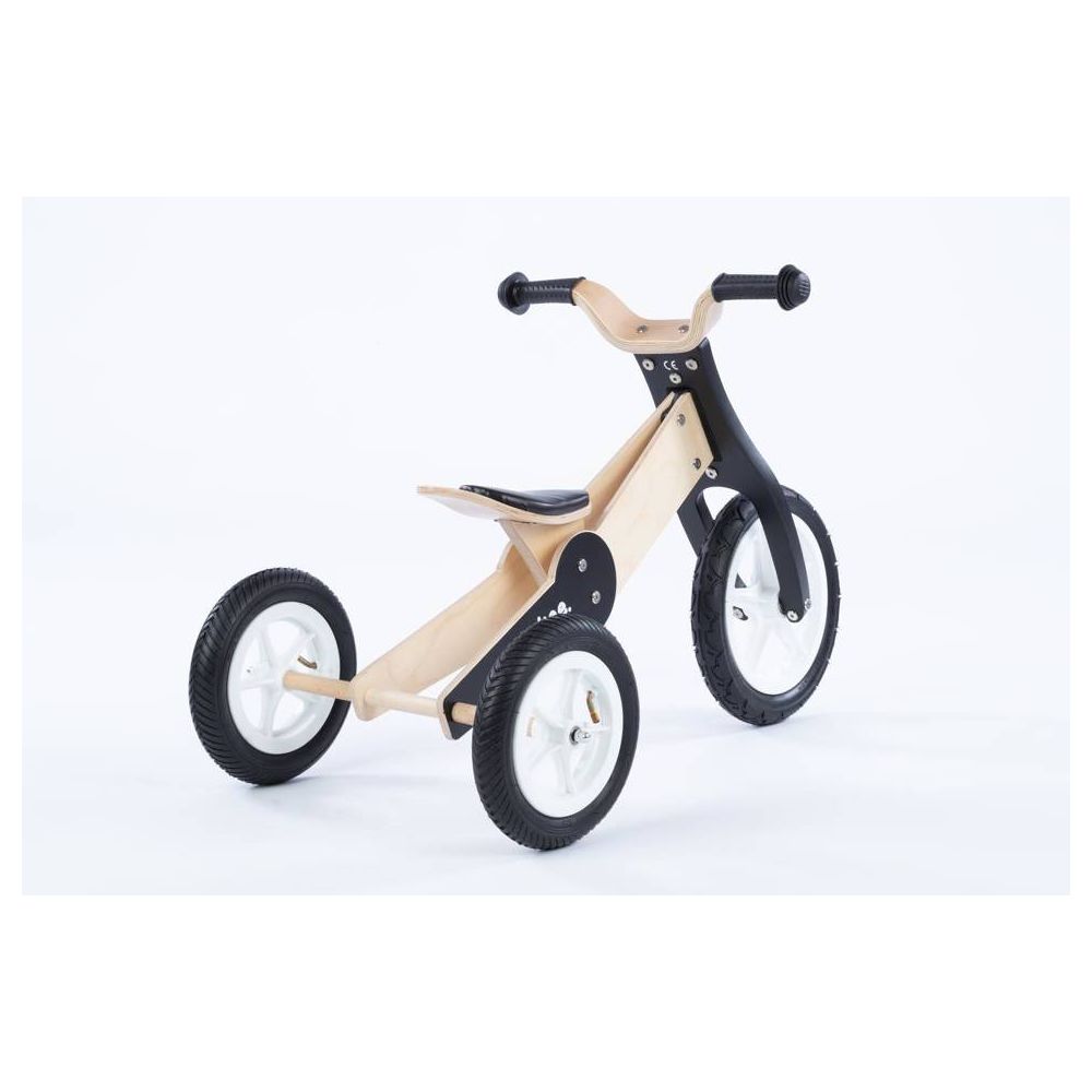 Triratis - dviratis - medinis - 2in1 - 0C075 - JANE - NATURAL WOOD & NICE BLACK - MOOVKEE