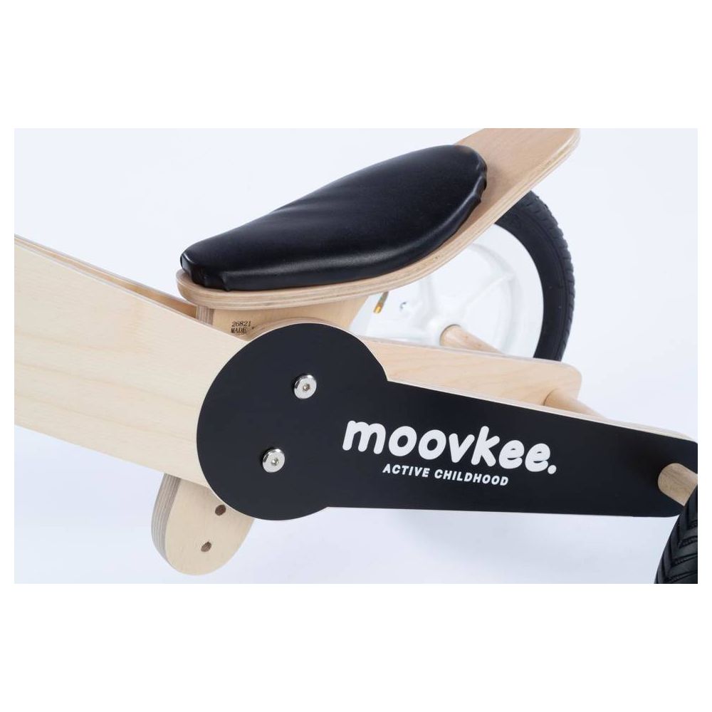 Triratis - dviratis - medinis - 2in1 - 0C075 - JANE - NATURAL WOOD & NICE BLACK - MOOVKEE