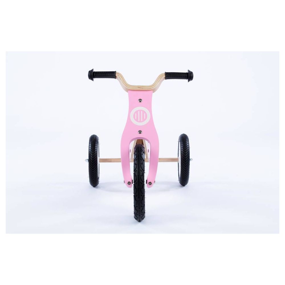 Triratukas - Bėgimo dviratis - Medinis - 2in1 - 0C075 - JANE - NATURAL WOOD & SWEET PINK - MOOVKEE.