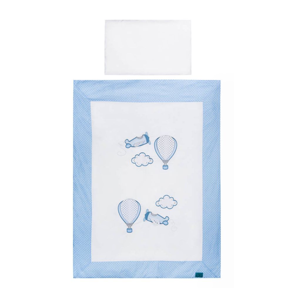 Cover set - 2 pcs - 120x90, 40x60 - SAMOLOTY -P01-562 - BLUE