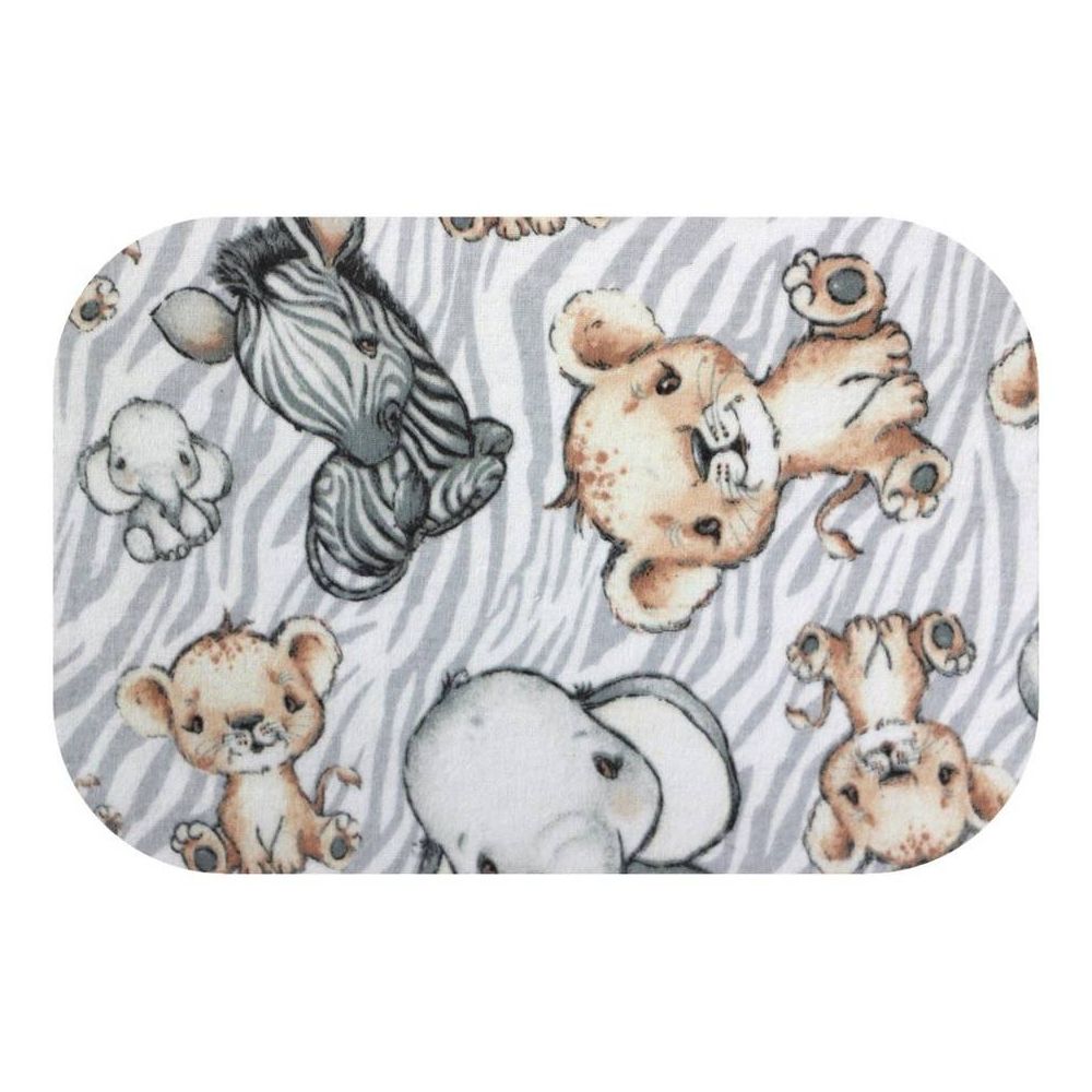 Sauskelnės - 24953 - FLANEL PRINT - EGA - SAFARI - GREY - dydis 70x80 cm