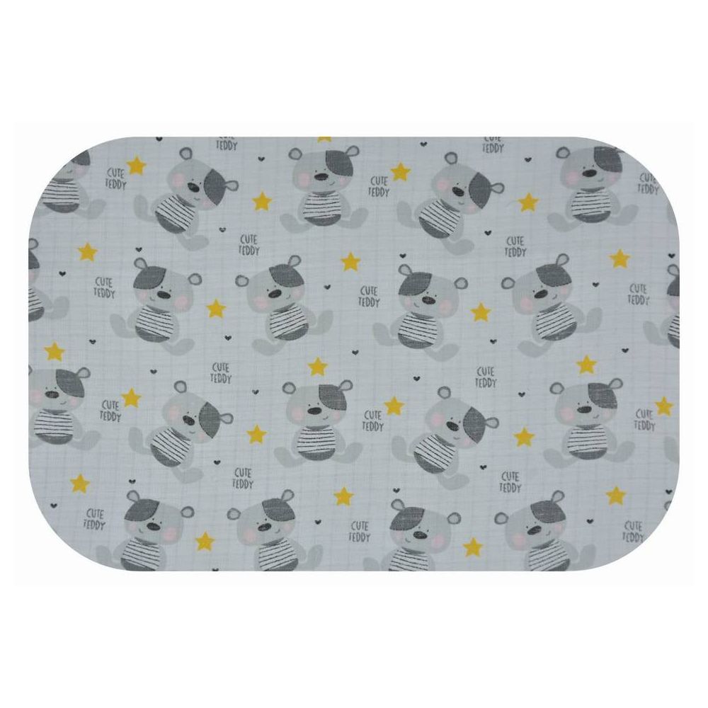 Sauskelnės - 20153 - TETRA PRINT - EGA - CUTE TEDDY - geltonos spalvos - dydis 70x80 cm