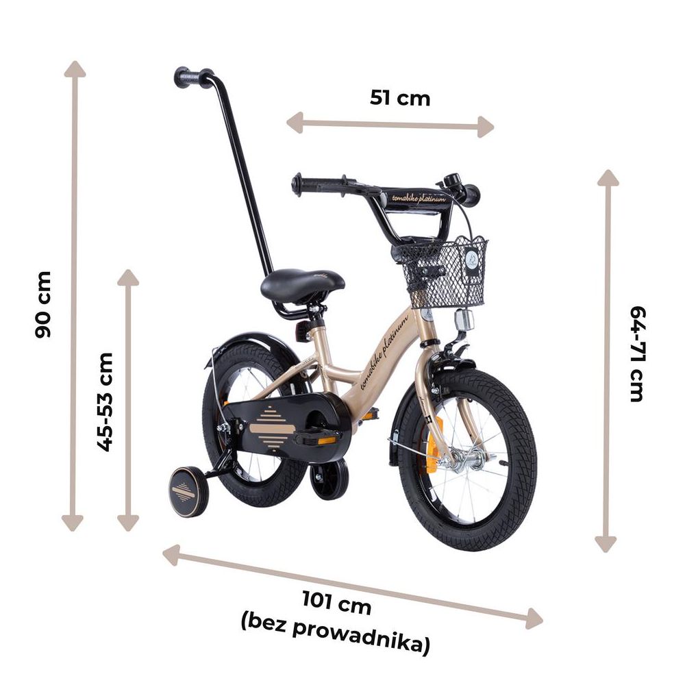 Bicycle - XXV - TOMABIKE 14" - PLATINUM - GOLD