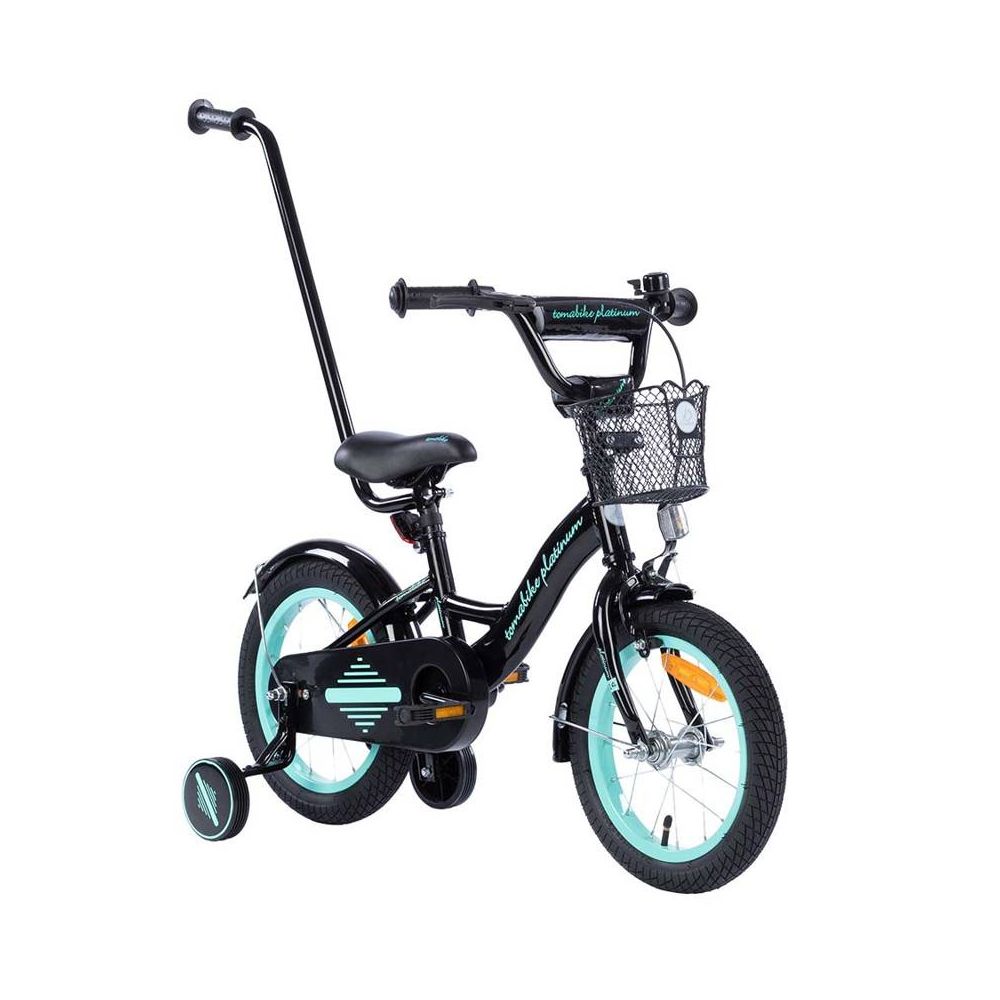 Dviratis - XXV- TOMABIKE 14" - PLATINUM - BLACK / TURKUS