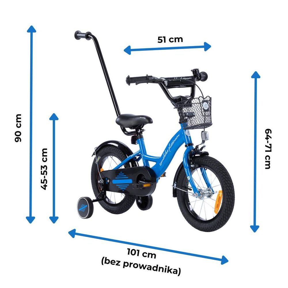 Dviratis - XXV - TOMABIKE 14" - PLATINUM - BLUE