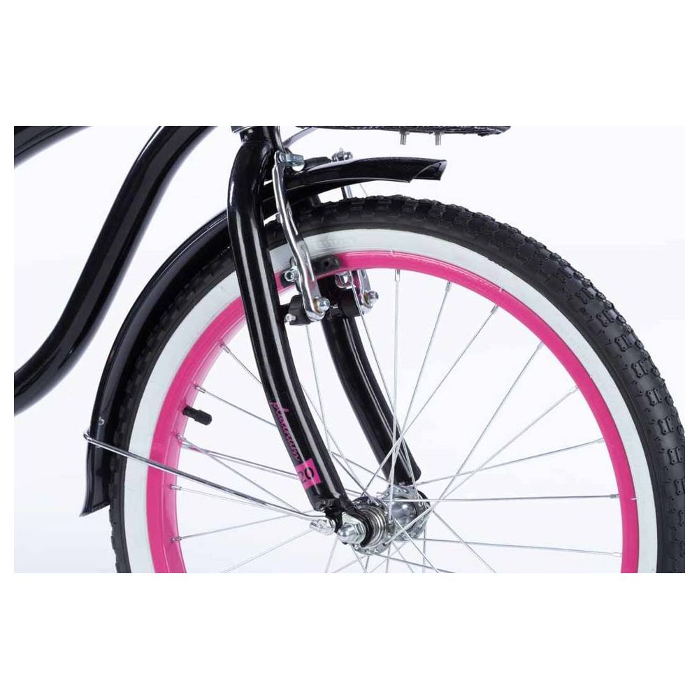 Dviratis - XXIII - TOMABIKE 20" - CRUISER - JUODA / ROŽINĖ