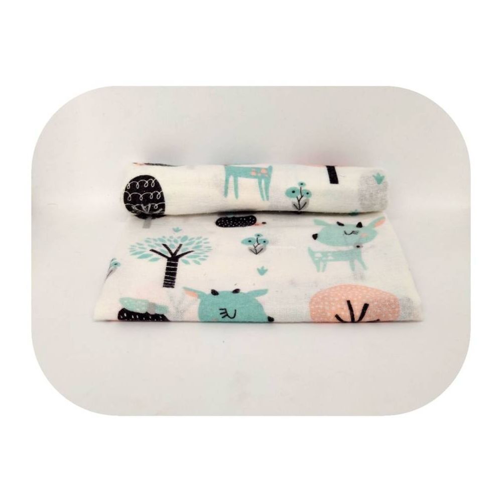 Sauskelnės - 22676 - FLANEL PRINT - EGA - JELONEK - BALTOS - dydis 70x80 cm